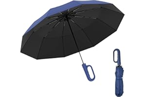 ADERTOS Ombrello Grande Ombrello Automatico Ombrello Super Antivento Pieghevole 132cm UPF50+ Ombrello da Sole con 10 Ossa Ombrello da Golf per Pioggia o Sole, Universale