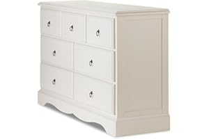 ROMANCE ANTIQUE WHITE FURNITURE Romance Large Chest of Drawers, Large 3 over 4 Antique white chest, FULLY ASSEMBLED