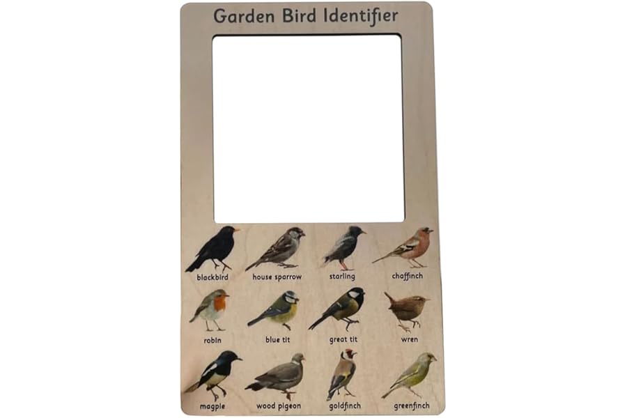 Tuesoa Nature Guide Finder Frame - Dual Sided Nature Guide Viewer, Garden Phase Identifier Easy Install Easy to Use (Birds)