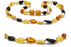 Baltic Secret Selected Baltic Amber Bernsteinkette - Handgefertigte Bernstein Kette für Damen, Herren, Kleine & Erwachsene - Naturschmuck, Edelsteinketten Geschenkidee, Ostsee Schmuck, Glücksbringer