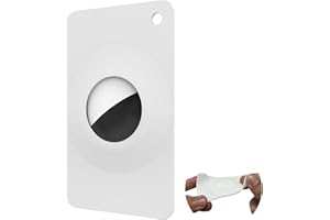 Dingfeiyu Cienki uchwyt na portfel Airtag, etui na karty Airtag do torebki, plecaka, kopertówki, bransoletki, odporne na zgubienie i zarysowania (białe x 1)