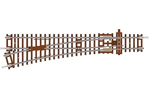 Hornby TT8008 TT Gauge Left Hand Point 166mm 15° - Extra Track Pieces for Model Railway Sets, Toy Train Track Pieces, Includes: 1x 631mm Left Hand Point - Hobbies for Men - Scale 1:120
