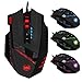 Produktbild Lychee Gaming Maus - USB Kabelgebundene Laser Gaming Mouse | 24G 4000 DPI PC Gamer Maus mit Einstellbarer DPI | 12 programmierbaren Tasten | LED Beleuchtung | Optische Mäusefür Laptop / PC / Computer