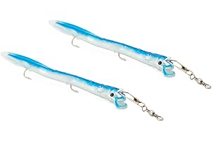 EXPERT PREDATOR Kit 2 Stück Hornhecht 10 cm aus Silikon mit 2 Haken