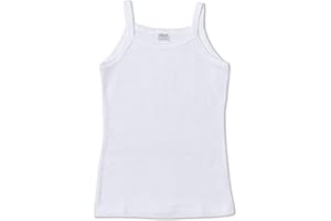 Ellepi 6 Canotte o Magliette Intime Bambina Ragazza in Puro Cotone Anallergico con Cuciture Comfort Colore Bianco.