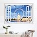 Produktbild 3D Fenster Wandaufkleber Wandtattoo Riesenrad dekorative Wandaufkleber Wandbild Amazon eBay Bestseller