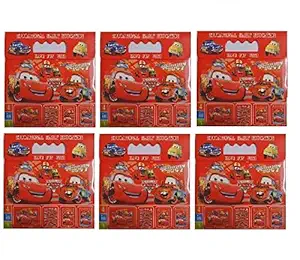 GeekGoodies Bag Packaging Stationery Set for Kids for Birthday Return Gifts for Theme Party (Cars Toon - Set of 6)