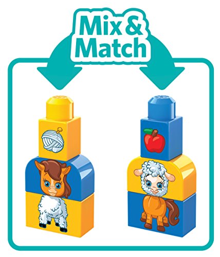 Mega Bloks Mes Animaux à Assembler, briques et jeu de construction, 40 pièces, jouet pour bébé et enfant de 1 à 5 ans, FLT36 – Image 13