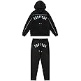 YOUPO Embroidered Trapstar Tracksuit for Men and Women, Unisex Trapstar Shooters Suit, 2 Piece Sports Jogging Set Autumn Winter, Fleece Hooded Sweatshirt and Pants (Color : 8842 blue, Size : Large)