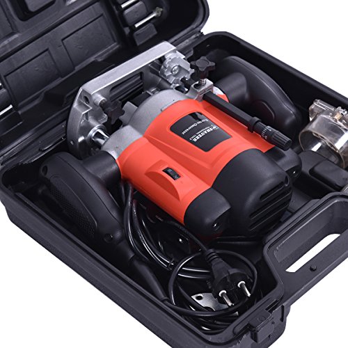 Oberfräse Fräsmaschine Hand Kanten Fräser mit Fräsköpfe 230V Kabelkanal 1200W mit Koffer - 6