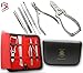 Heavy Duty Ingrown TOENAIL KIT Solid Stainless Steel - Tools For Ingrown Nail Treatment - EASILY FIX and PREVENT Sore, Painful Nails - Cuticle Nail Nipper Set for Thick Toenails - Eyebrows Tweezers Comes in Free Pouch