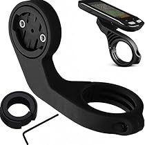 Wenbones Geïntegreerde fietscomputerhouder, stuurcomputerhouder van aluminiumlegering, fietscomputerhouder voor Garmin Edge, Wahoo, Cateye, Bryton, GoPro