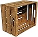 Produktbild dunkle robuste Obstkiste Schultz Weinkisten Holzkisten Apfelkistenaus dem Alten Land +++ Natur 49 x 39 x 29