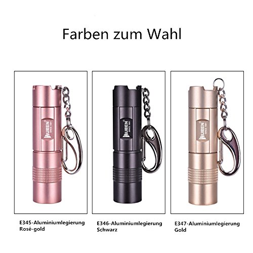 LED Mini-Taschenlampe, WUBEN Taschenlampe CREE XP-G2 R5 Lebensdauer 100000 St. 300 Lumen,Aufladbare Wasserdicht Kinder Projekt oder Geschenk für Innenbeleuchtung und Bewegungen im Freien (Schwarz) - 5