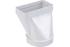 La Ventilazione CGO112B Giunto Orizzontale in ABS da Tubo Tondo a Rettangolare, 100 mm - 120x60 mm