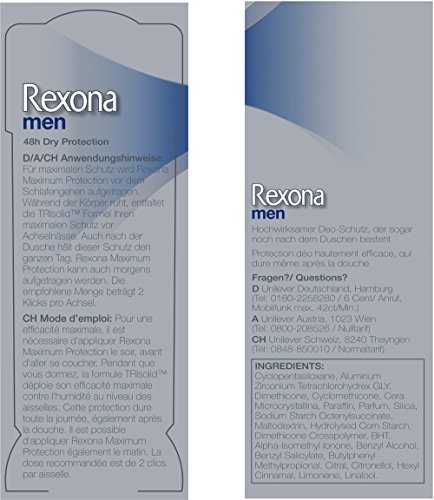 Rexona Men Deo Cremestick Maximum Protection Clean Scent Anti-Transpirant, 1er Pack (1 x 45 ml) - 3