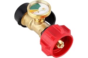 BEELOOOM Manomètre de réservoir de propane, indicateur de niveau de pression, détecteur de fuite, testeur de pression de gaz universel pour barbecue à gaz, lanterne, chauffage