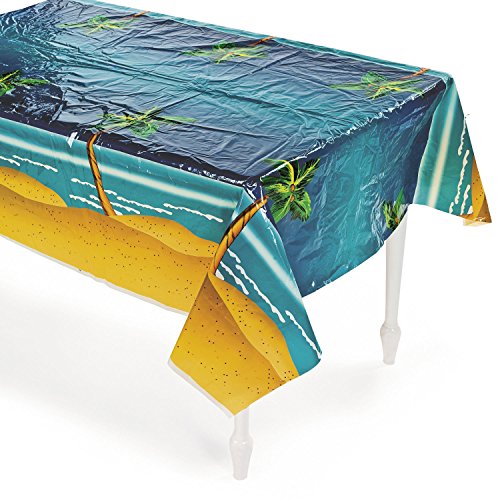 Tischdecke Palmen und Strand Beachparty Aloha Hawaii Tiki Deko Palandi®