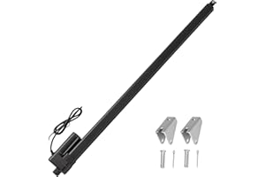 Jvnvlki Attuatore lineare 12 V 2000 N 1000 mm lunghezza corsa IP65, impermeabile 8 mm/s, attuatore lineare con staffa di montaggio, per apriporta, tracker solare, sistema di sollevamento elettrico