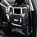 Produktbild Alamor Car Back Seat Multi Pocket Phone Cup Halter Pu Leder Seat Organizer Vehicle Auto Seat Storage Bag-Schwarz