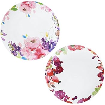 Service De Table Tendance En Porcelaine Blanche - 6 Assiettes Plates 24 Cm - 5