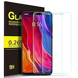 KuGi Xiaomi Mi 8 Pellicola, Xiaomi Mi 8 SE Pellicola protettiva [Anti-Riflesso & Anti-Bolla] [Durezza 9H] Applicare a Xiaomi Mi 8 Smart phone (2 Pezzi)