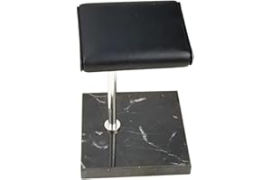 F Fityle & PU Uhrenhalter Uhrendisplay Uhrenständer Uhrenaufsteller Uhrenträger Uhrenpräsentation , Schwarzer Marmorsockel + silberner Ständer