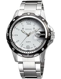 Skone Hombre Negro deportivos racer baratos analogico quartz reloj