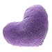 Soft Love Heart Shape Fluffy Pillows Cushions Block Gifts Sofa Decoration Purple