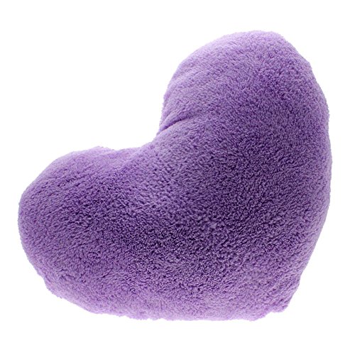 Soft Love Heart Shape Fluffy Pillows Cushions Block Gifts Sofa Decoration Purple