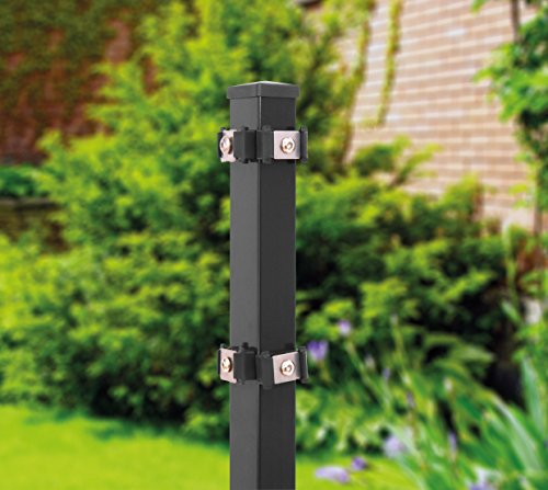 Eckpfosten für Stab- u. Doppelstabmatte anthrazit (RAL 7016) (150)