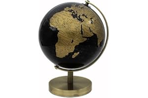 Lesser & Pavey World Globe, goldfarben/schwarz, 27 cm