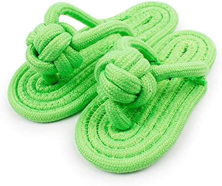 Cotton Rope Shose Chew Teeth Cleaning Toy For Small Or Medium Dog(Green)