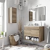 Conjunto de muebles para baño completo acabado en melamina de alta calidad. Con bisagras de metal. De fabricación nacional. ¡Tu baño soñado a precio económico!