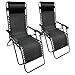 Price comparison product image Set of 2 Heavy Duty Textoline Zero Gravity Reclining Garden Sun Lounger Chairs