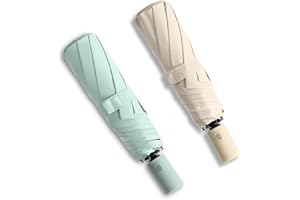 BAODINI Small UV Protection Travel Umbrella Compact for Rain and Sun UPF 50+ Windproof Portable 42 inch Umbrella for Women and Men