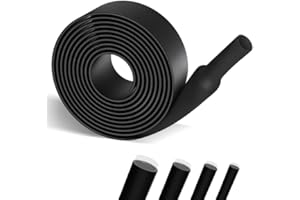 FZSECRIU 4 tailles (4 mm + 6 mm + 8 mm + 12 mm) x 2 m de gaine thermorétractable avec colle, gaine thermorétractable，gaine termo-rétractable，gaine retractable，gaine thermique，manchon thermoretractable