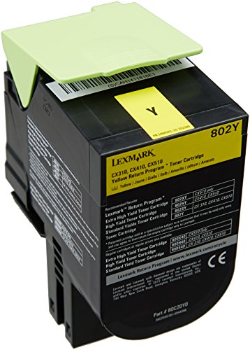 Lexmark 80C20Y0 Return Program Toner Cartridge, gelb