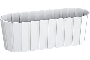 PROSPERPLAST Jardinera para balcón, Jardinera, Color Blanco, 60 cm, plástico DDEC