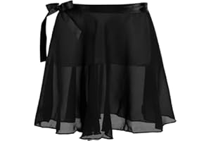 Alvivi Fille Jupe de Danse Ballet en Mousseline avec Ceinture Jupette Danse Classique Tutu Courte Jupe de Gymnastique 4-12 Ans