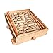 Price comparison product image Global Gizmos Kids Adults Traditional Wooden Labyrinth Toy Maze Game 2 x Balls