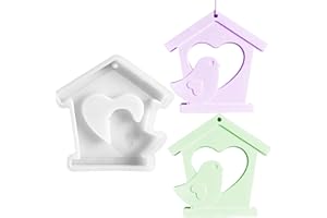 ‎TREABEAR TREABEAR Silikonformen Gießformen, Silikonform Häuse Vogel, Vogel Silikon Formen Zum Gießen Haus, Silikonformen Gießformen Haus mit Herz, Gipsformen Zum Gießen, Silikonformen Gießformen Frühling Oster