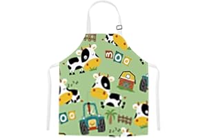 TRYTUTRY Grembiule per bambini con cinturino regolabile, grembiule per bambini carino con tasca per bambino Cooking Painting Baking Artist