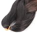 UQ 24" 1PC Two Tone Colors Black Light Grey Ombre Braiding Hair Synthetic Fibers Extension 100g