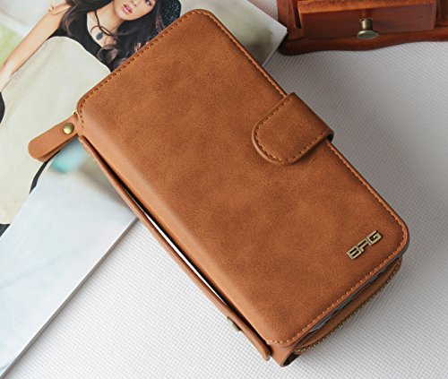 Galaxy S8 H  lle  Lively Life PU Leder Wallet H  lle Multifunktions Abnehmbare Rei  verschluss Schutzh  lle Flip Case Cover mit Kartenf  cher Card Slo