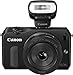 Produktbild Canon EOS M Systemkamera (18 Megapixel, 7,7 cm (3 Zoll) Display, Full-HD, Touch-Display) Kit inkl. EF-M 22mm 1:2 STM Pancake-Objektiv, Speedlite 90EX und Mount Adapter EF-EOS M schwarz