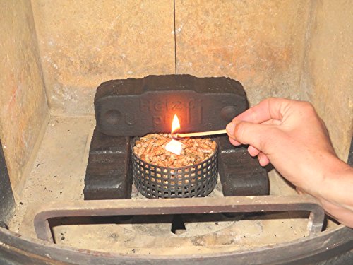 Neu: Anzündhilfe XT (5 J. Garantie) für Kaminöfen – Direktanzünder auch für große Holzscheite, Holzbriketts u. Kohlebriketts – Pelletkorb – Kaminkorb – Brennkorb – Schnellanzünder – Kaminzubehör – Pelletskorb – Anzündholz – Holzpellets - 6