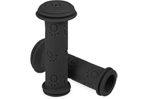 SDHIIOLP Puños de bicicleta para niños, 2 unidades, 22 mm, largos, 100 mm, agarre de goma para bicicleta, protección contra impactos para scooter, triciclo, bicicleta infantil, bicicleta infantil