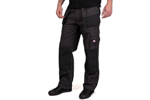 Lee Cooper LCPNT216 Męskie Multi & Kabura Kieszonkowe Kneepad Work Safety Cargo Spodnie Spodnie, Szare/Czarne, Rozmiar 40 Regularne