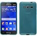 Produktbild PhoneNatic Case für Samsung Galaxy Core 2 Hülle Silikon türkis transparent Cover Galaxy Core 2 Tasche + 2 Schutzfolien